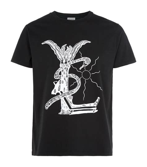 ysl mens black shirt|YSL graphic tees.